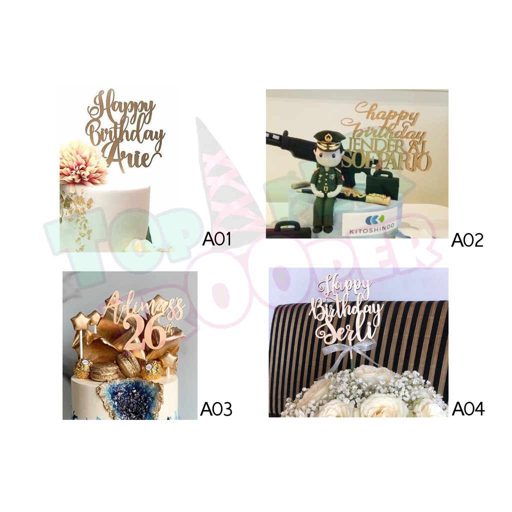 CUSTOM AKRILIK MIRROR Cake topper | Cake Topper Acrylic | Hiasan Kue Tulisan Akrilik Custom Nama | Topper Akrilik Mirror