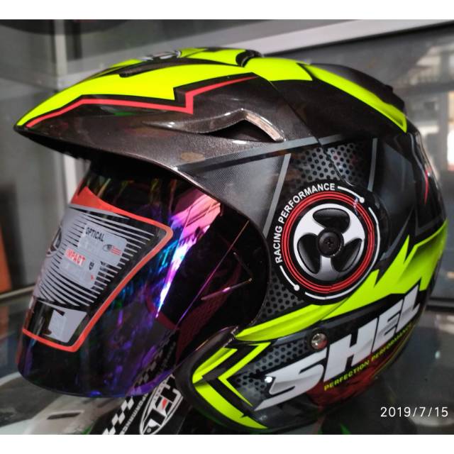 

SHELL MOTIF BLACK /YELLOW STABILO VISIOR RAINBOW (GLOSSY)