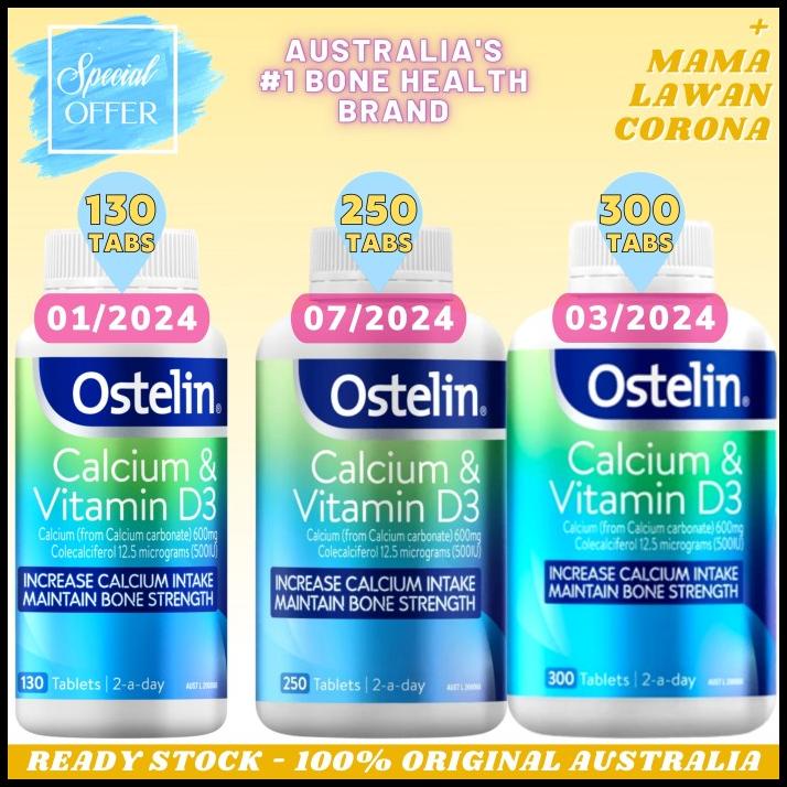 Ostelin Calcium &amp; Vitamin D3 130 / 250 / 300 Tablets D Ostelin Calcium