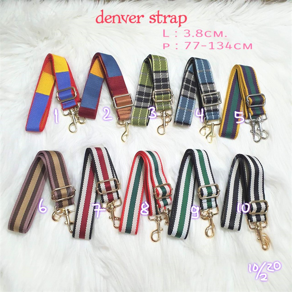 bagstrap canvas adjustable tali tas fashion panjang selempang strap tas denver