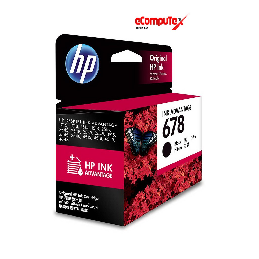 CARTRIDGE HP 678 BLACK / TINTA CATRIDGE HP678 HITAM ORIGINAL - RESMI