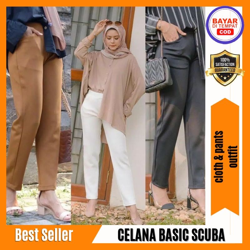 SCUBA PANT BASIC SIZE JUMBO / CELANA PENCIL / CELANA HAREM / CELANA / PANTS SCUBA