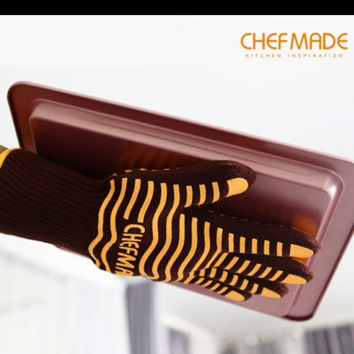 chefmade silicone knit oven mitten glove wk9445 /sarung tangan rajut tahan panas