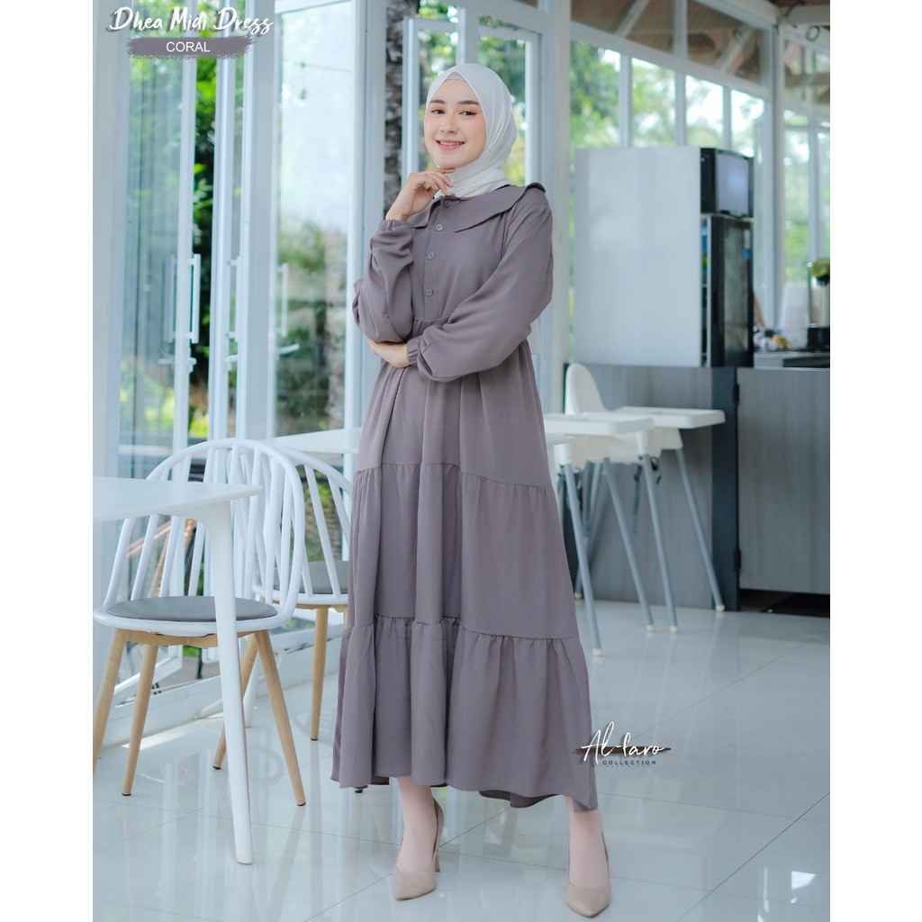 MIDI DRESS DHEA ORI BY ALFARO / MIDI DRESS POLOS PREMIUM DHEA ORI ALFARO