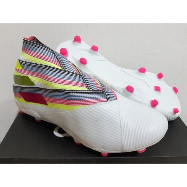 pink and yellow adidas cleats