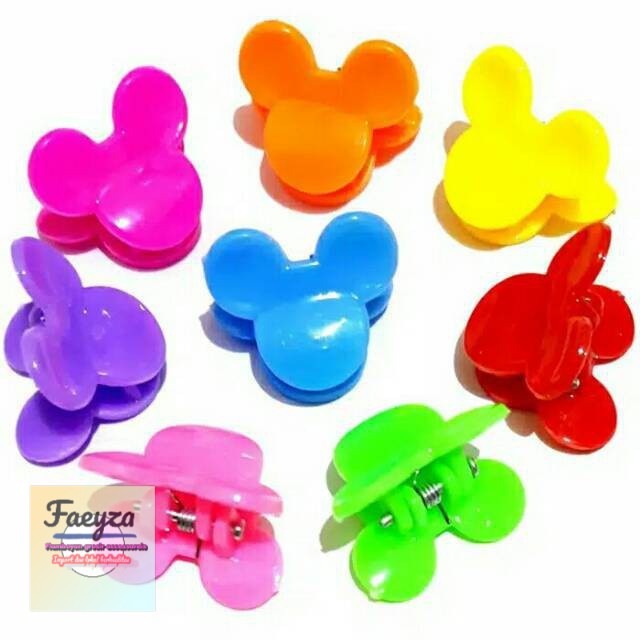 grosir  Jepit rambut poni kutu mini MICKEY  isi 6 PCS