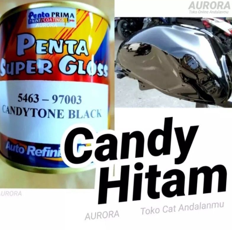 Cat Penta Super Gloss NC Candytone Black 200ml Candy Tone Hitam Transparan Kendi Cendi Duco Duko