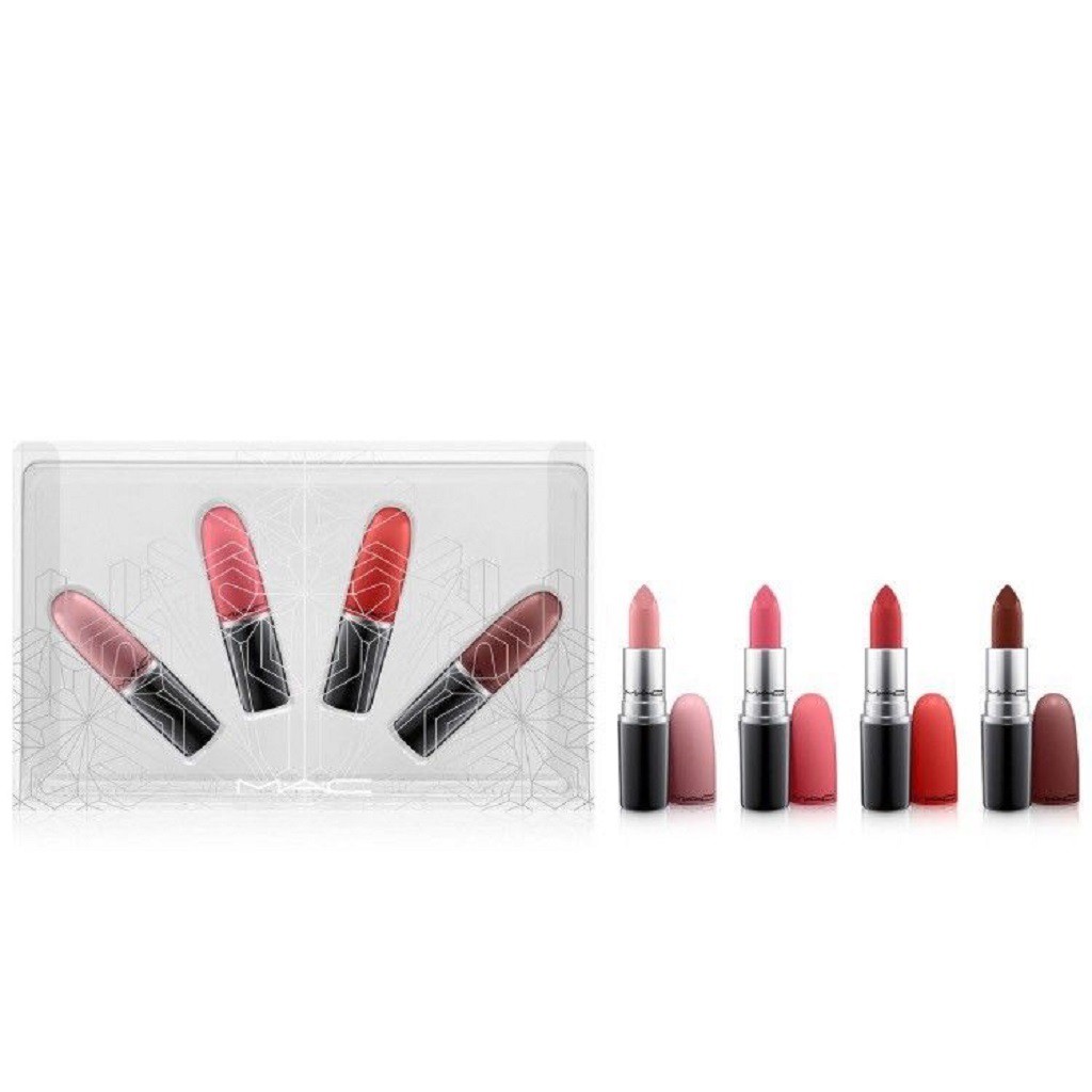 MAC Holiday Snowball Full Size Warm Lipstick Set (Limited Edition)