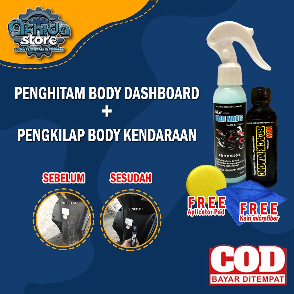 PENGHITAM BODY DASBOARD MOTOR MOBIL PERMANEN DAN PENGKILAP BODY MOBIL MOTOR PERMANEN ORIGINAL