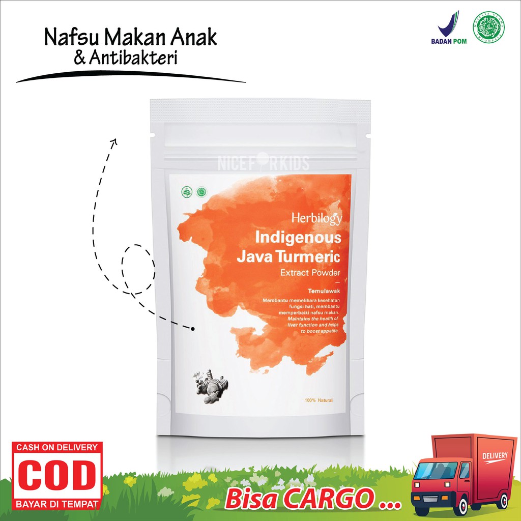 Herbilogy Java Turmeric ( Temulawak ) Extract Powder 100g Penambah Nafsu Makan