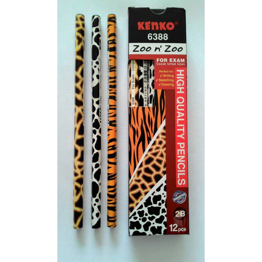 

PENSIL, PENCIL ZOO N ZOO 6388 2B KENKO (ecer/satuan)