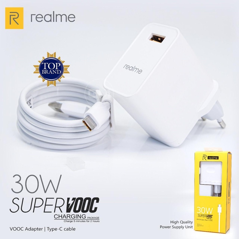 TC TRAVEL CHARGER SUPERVOOC REALME 30W ORI 100% TIPE C