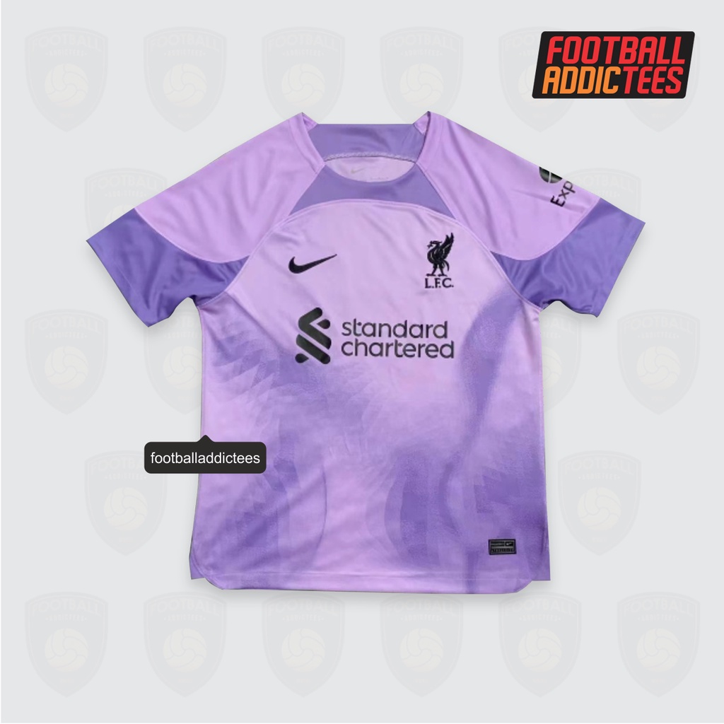 JERSEY HOME LIVERPOOL KIPER 2022 / 2023 ( FREE PATCH EPL + PATCH NO ROOM FOR RACISM )