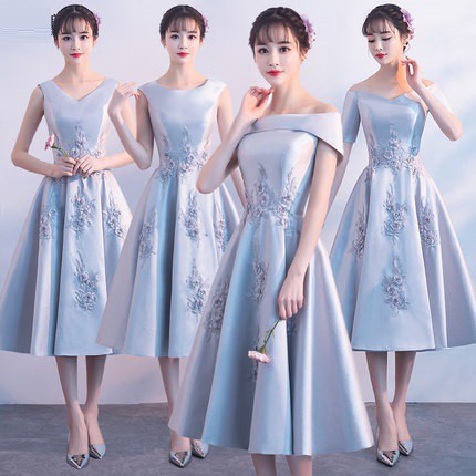 Gaun Pesta 1808018 Biru Muda Party Dress Gown