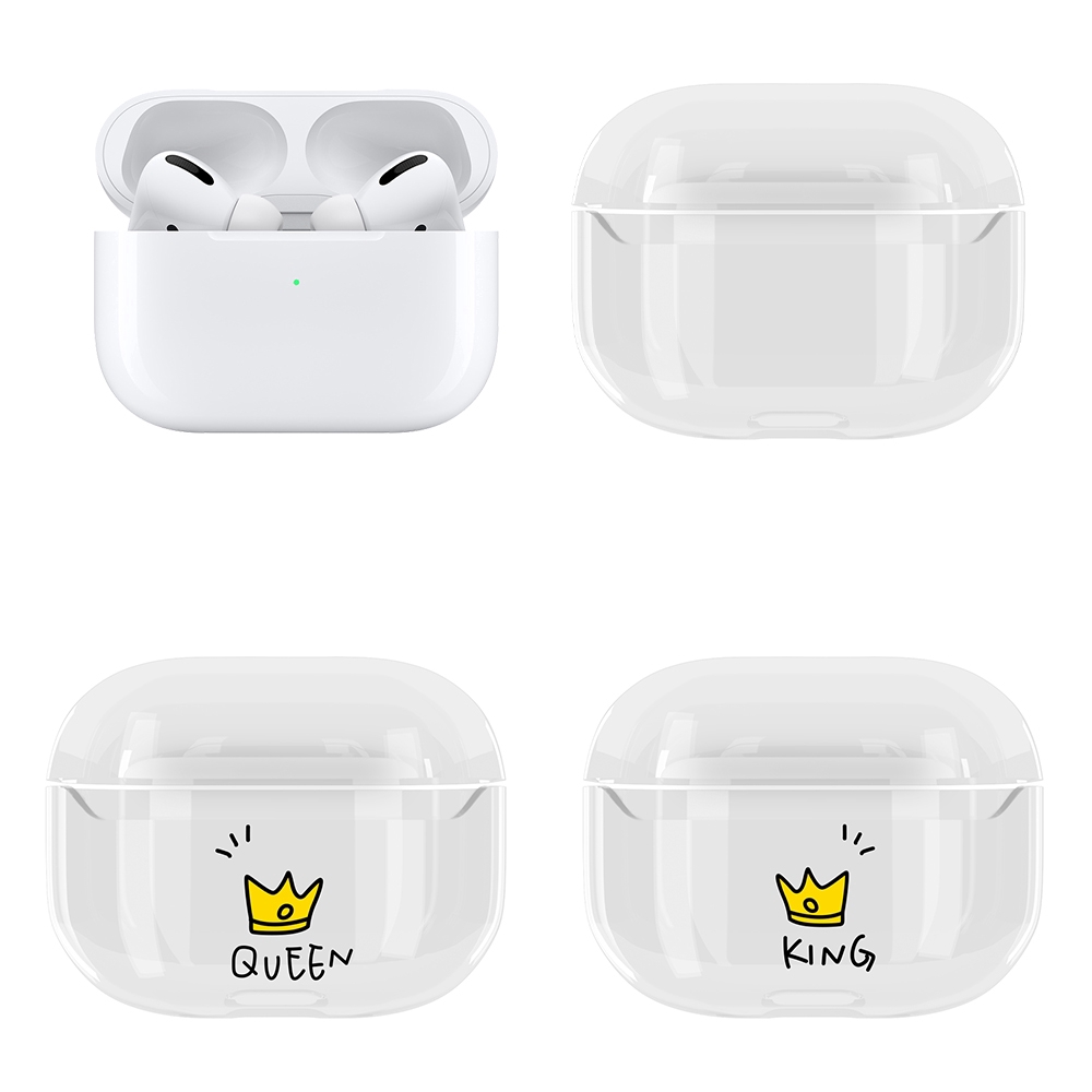 Casing Hard Case Pc Transparan Motif Kartun Lucu Untuk Apple Airpods Pro