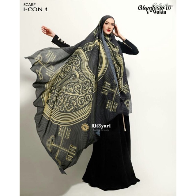 [RITZ SYARI] GAMIS SYARI MEWAH / BASIC DRESS SET / SCARFT " ICON " BY RITZ SYARI