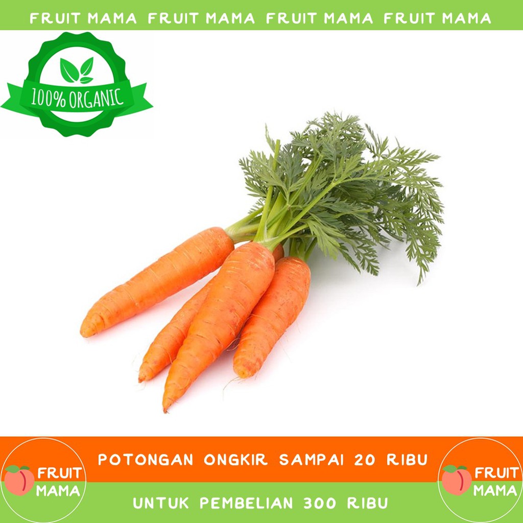 

WORTEL Organik 500 Gram| Fruit Mama | Buah Impor & Sayur Organik