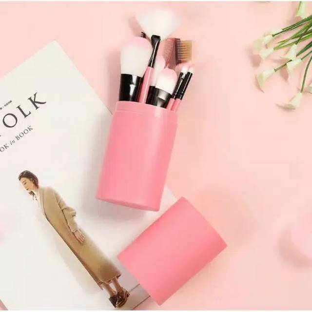 KUAS SET TABUNG MAKE UP 12 IN 1/SET BRUSH MAKE UP