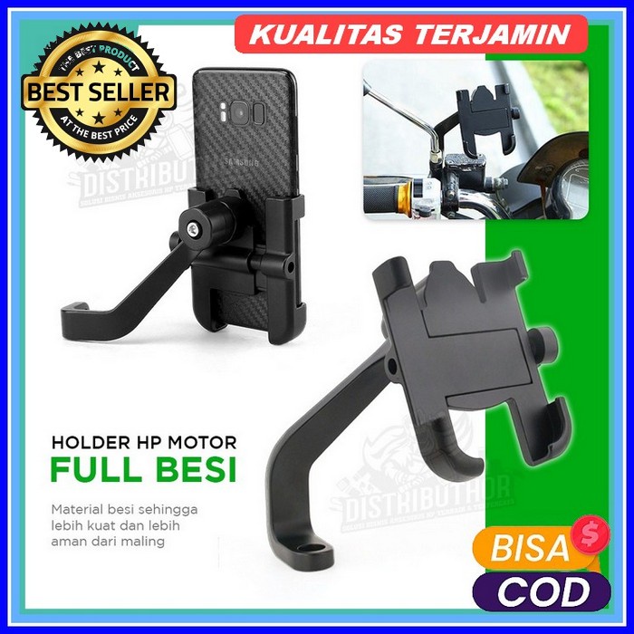 Car Holder Hp Mobil Hd-09 Hd09 360 Degree Rotation Universal Phone Holder Hp Stang Sepeda Bracket Ha