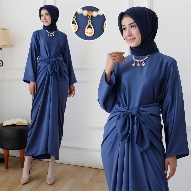 baju gamis kaftan/gamis pesta/kaftan/dress pesta muslimah bahan maxmara velvet