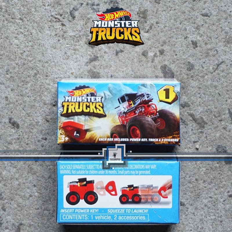 Hot Wheels Monster Trucks MINI Hotwheels Truck Jam Power Key Mystery