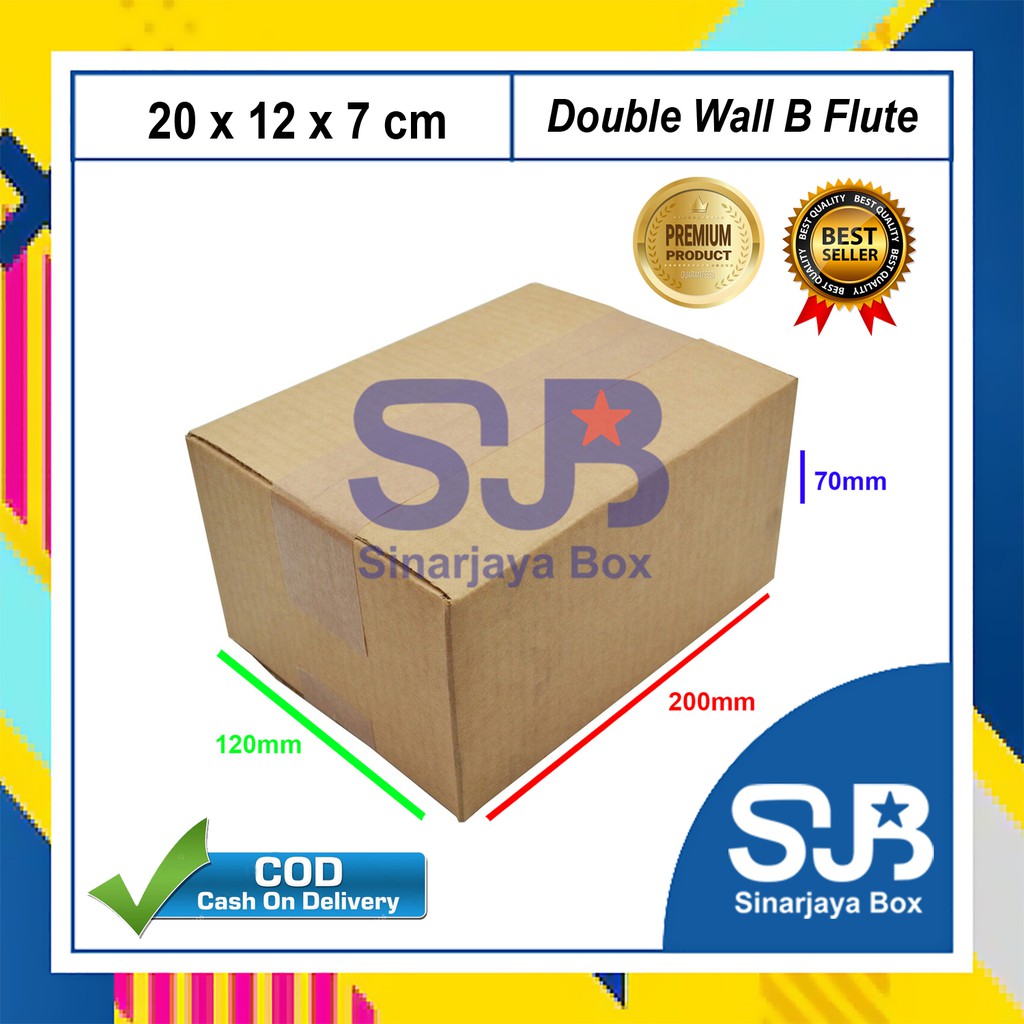 

Kardus Polos / Karton Box / Corrugated Box Uk. 20x12x7 cm
