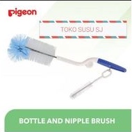 PIGEON BOTTLE AND NIPPLE BRUSH PREMIUM BASIC 2IN1/ SIKAT BOTOL DOT PIGEON PUTAR