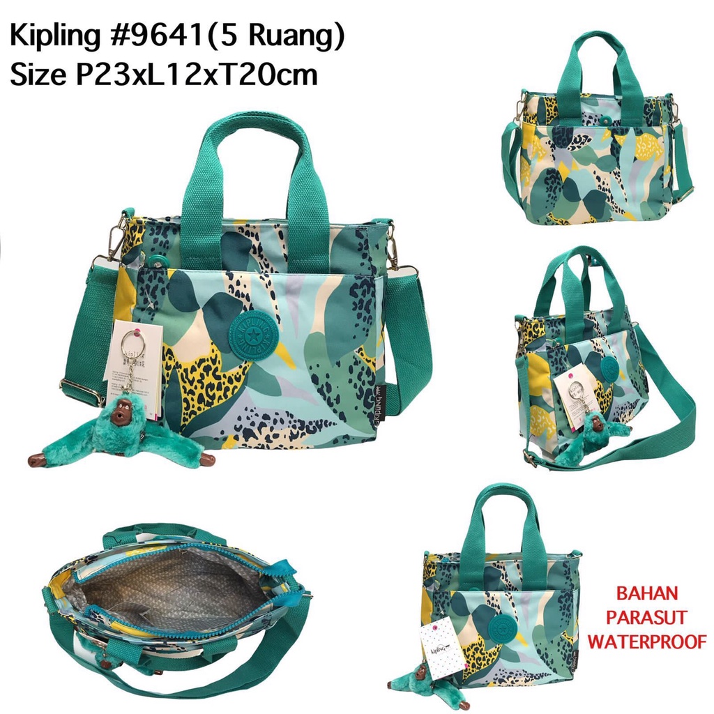 LaviaBags_Tas kipi motif corak 9641 bisa selempang dan handbag free gantungan monyet 7390 - kp 9641 