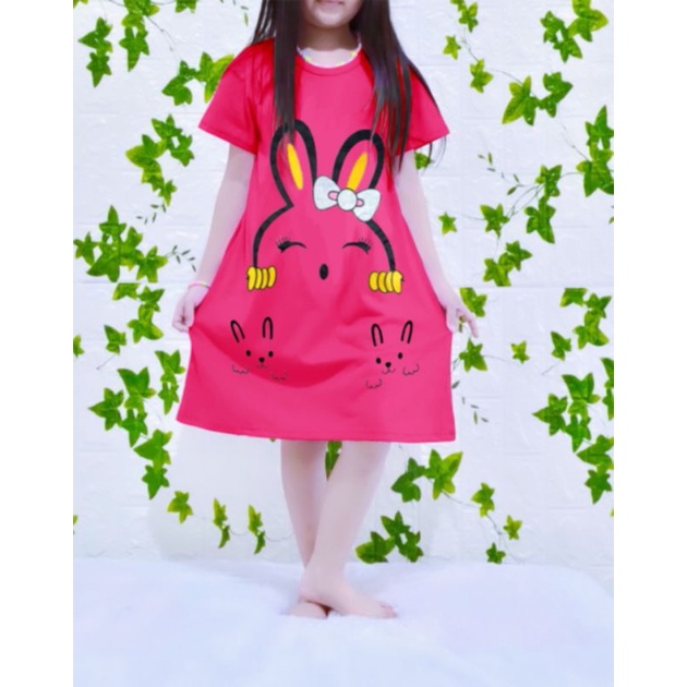 daster anak perempuan bunny pita