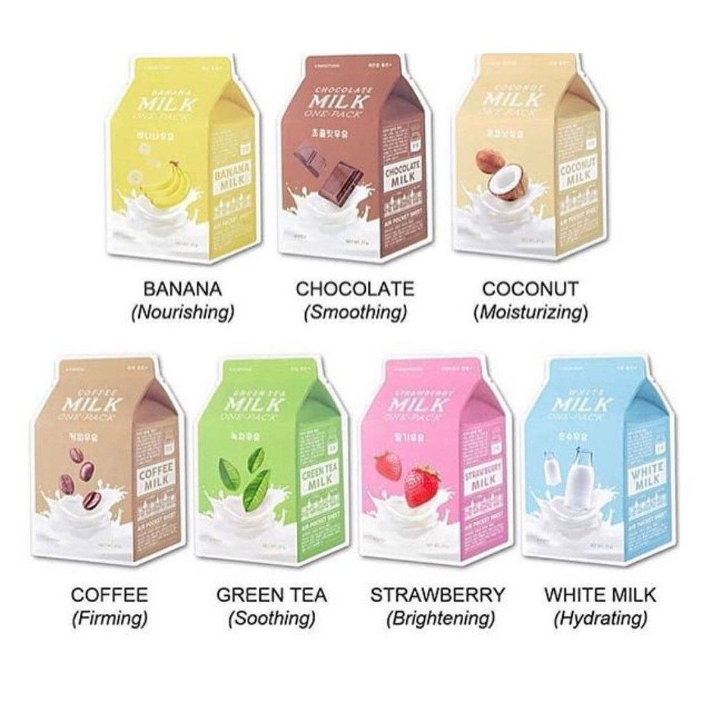 Apieu Milk One Pack Mask Sheet | Shopee Indonesia