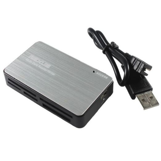 Card reader writer rexus Sd-Cf-Tf-Ms-Xd-Micro ms 6 slot usb 2.0 rxc-208 - Pembaca kartu memory