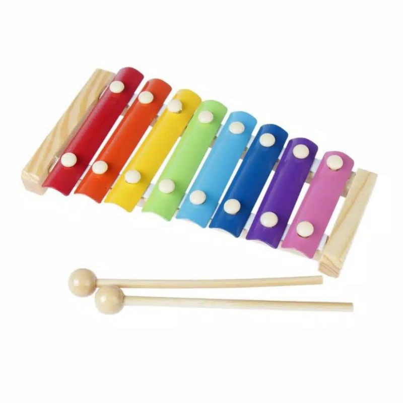 Xylophone Alat Musik Ketukan Kayu Mainan Edukasi Anak