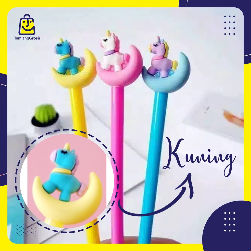 

Pena Unicorn Gel Kuning / Pulpen Unicorn / Stationary / Alat Tulis / Bolpen Unicorn / Gel Pen