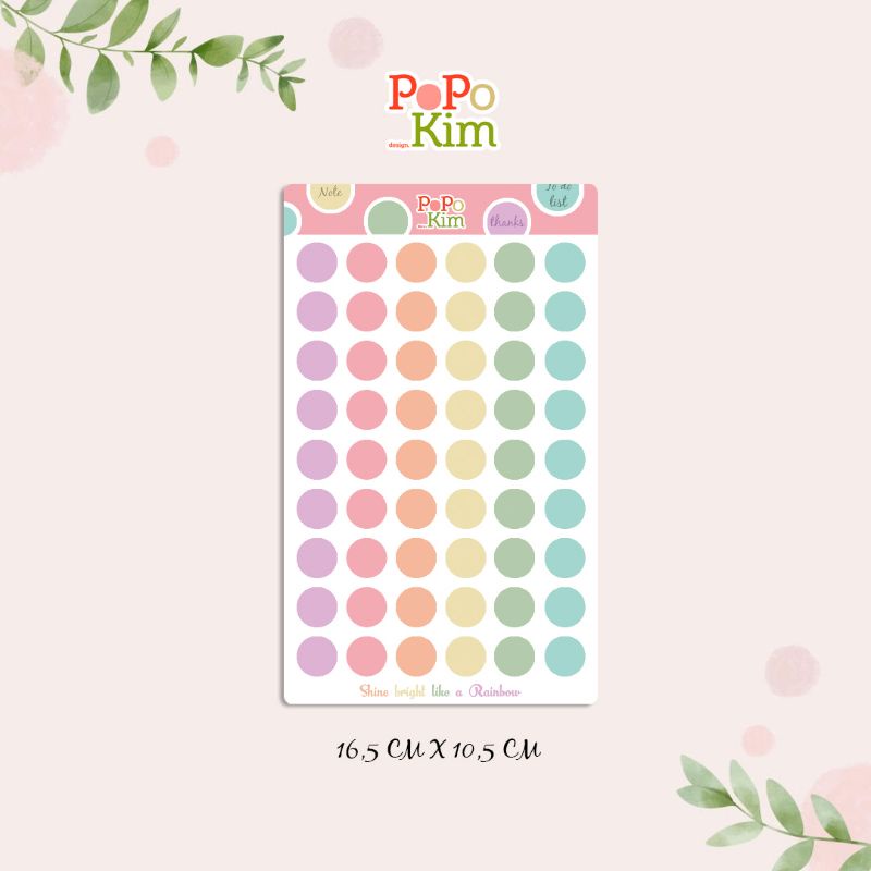 

Polkadot Macaron Sticker Label/scrapbook/palette Pastel