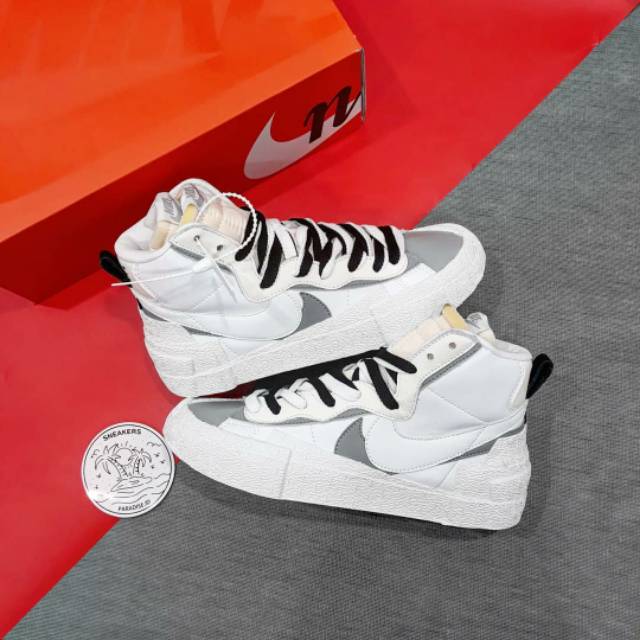 Nike Blazer Mid X Sacai Grey White
