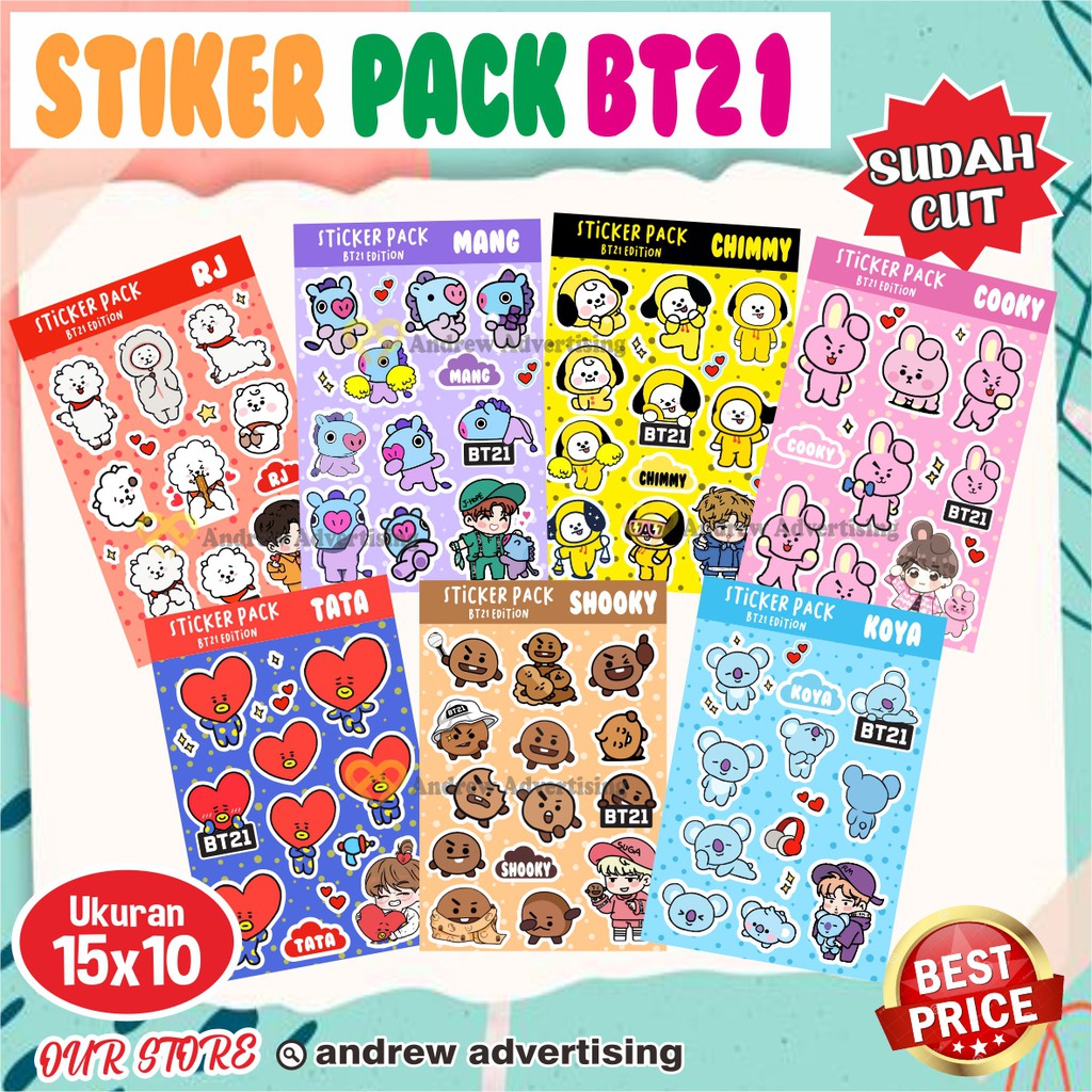 Stiker BTS BT21 CUTTING GLOSY