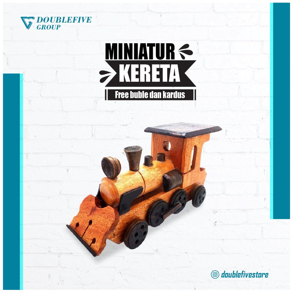 BAYAR DITEMPAT ( COD ) Handmade Miniature KERETA LOKOMOTIF Kayu Aksen Dekorative