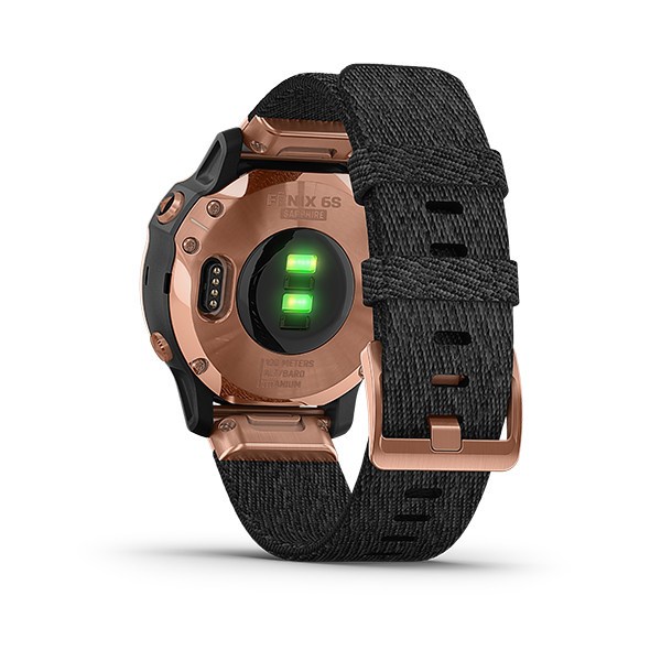 Garmin Watch Fenix 6S Rose Gold tone with Heathered Black - Garansi Resmi  Tam 2 Tahun