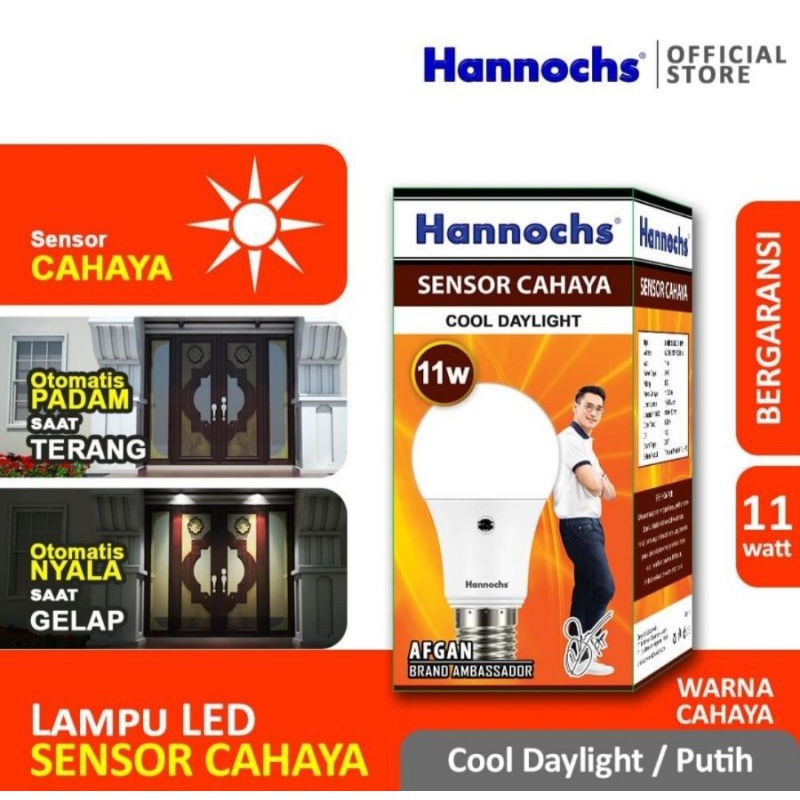 LAMPU LED HANNOCHS LIGHT SENSOR 11W 11WATT 11 W - LAMPU LED HANNOCH SENSOR CAHAYA 11W 11WATT 11 W