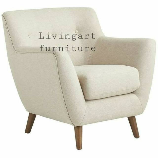 Sofa single putih sofa chair modern || Free ongkir khusus daerah JAWA BALI