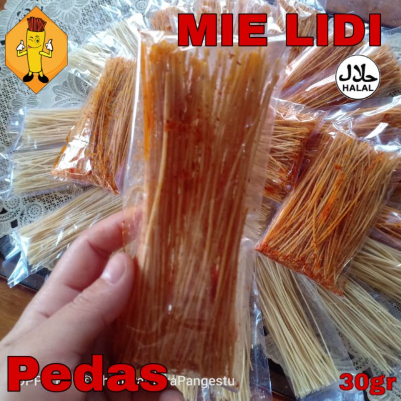 

mie lidi pedas asin/mie lidi asin gurih/mie lidi jadul