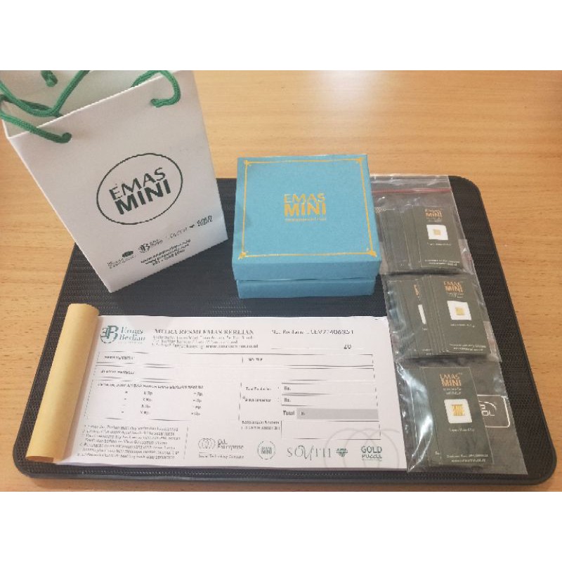 Paket Reseller Emas Mini (25 keping Emas Mini + Kuitansi + Kotak + Small Bag)