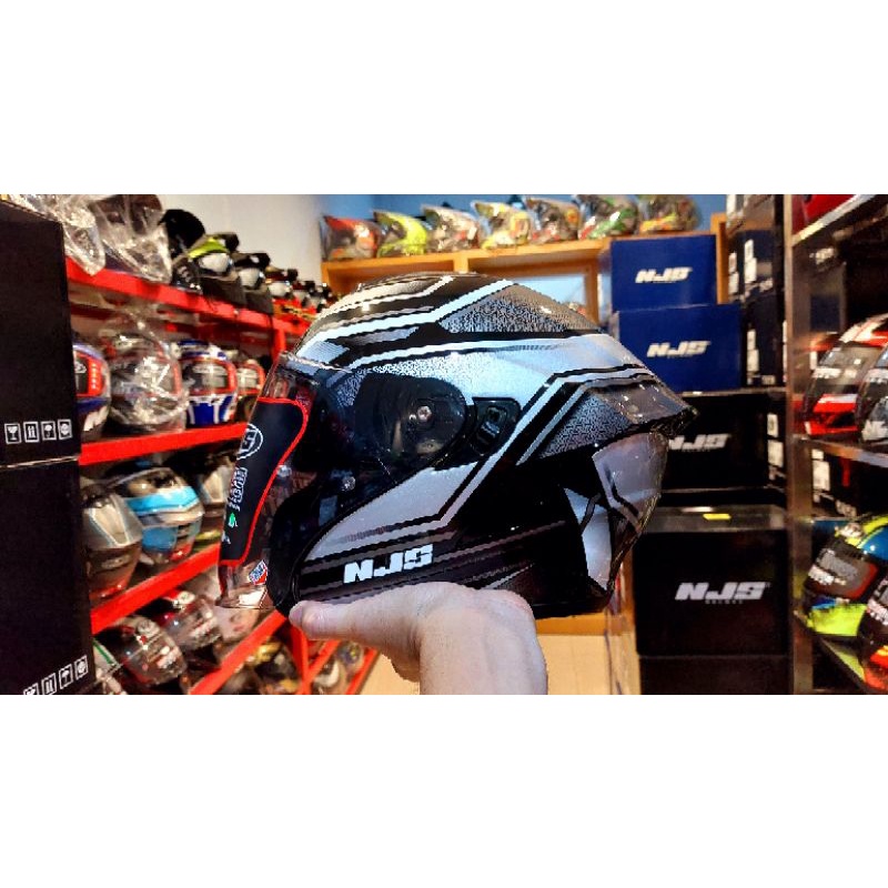 HELM NJS KAIROZ ZENITH 2 VISOR-Black silver
