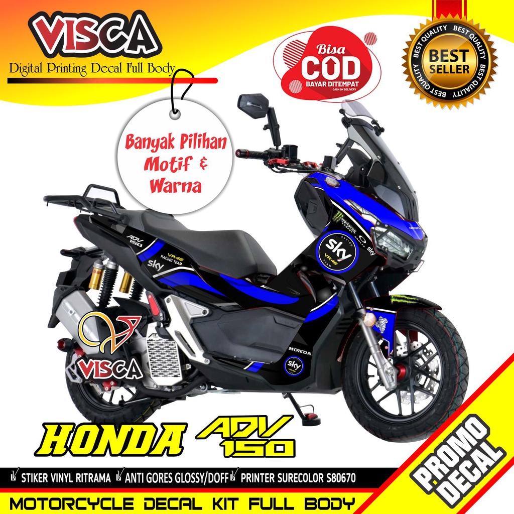 Decal Adv 150 Full Body Stiker Adv 150 Full Body Stiker Motor Honda Adv 150 Full Body Decal Hologram