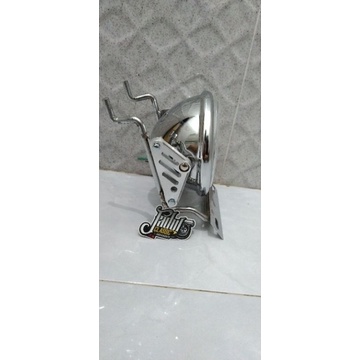 Paket lampu pesek led breket tralis + kupingan pangkon cnc pnp /presisi CB GL MEGAPRO Tiger