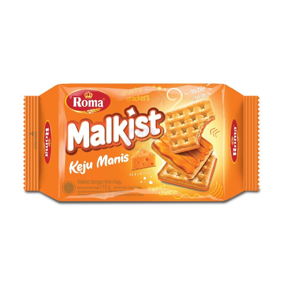 

Roma Malkist Krim Keju Manis 115gr