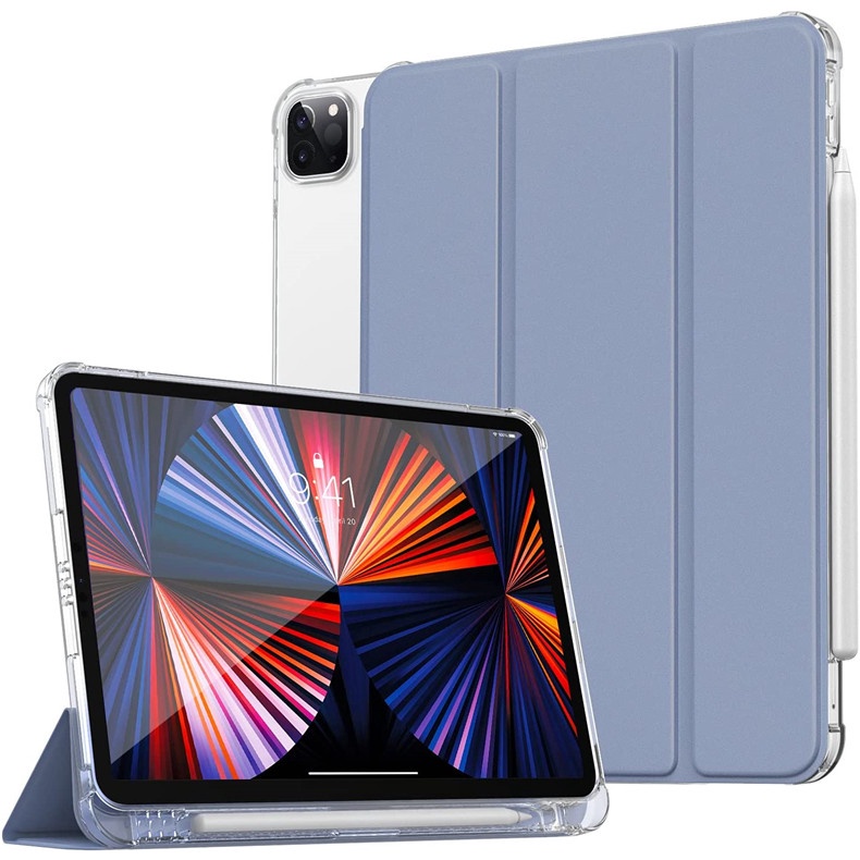 Casing Soft Case iPad Air 4 / 3 / 2 / Pro 11 / 10.5 Smart Cover 10.2 / 9.7 &quot;mini 4 / 5 Dengan Holder Pensil