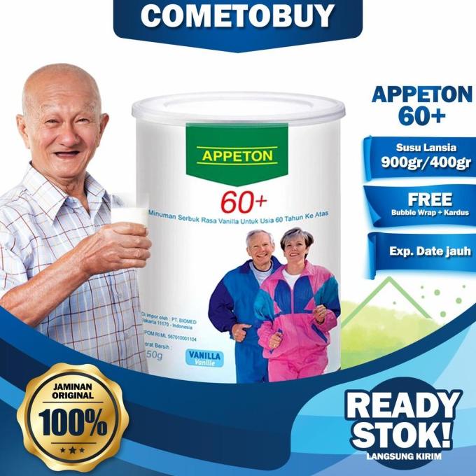 APPETON 60+ / Susu Lansia - Orang Tua (Vanilla) 400 Gram apeton 400gr