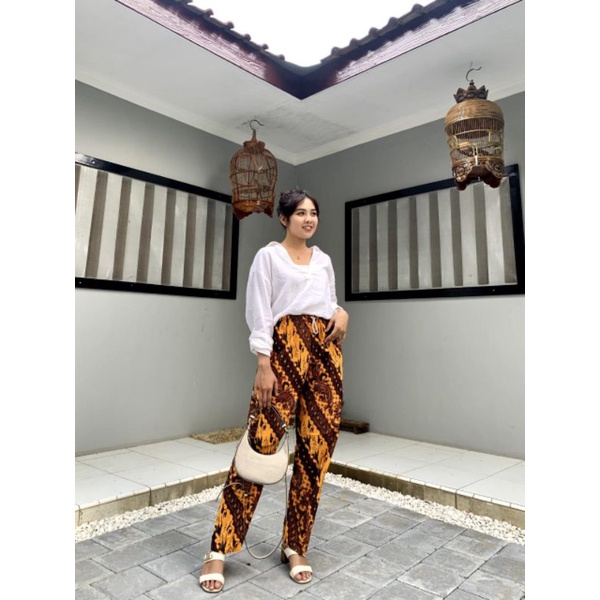 Celana Panjang Dewasa Pangsi Betawi Pria / Wanita Standar L fit XL