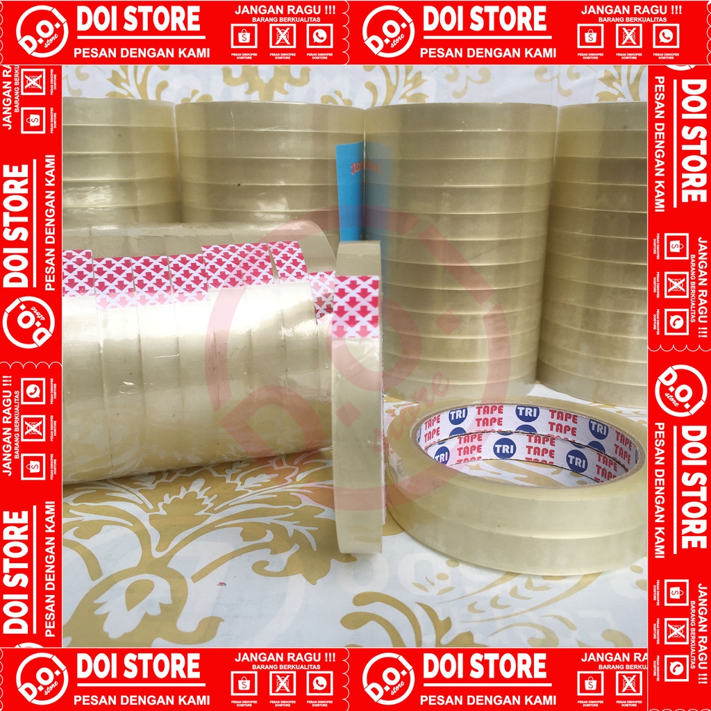 

LAKBAN KECIL / ISOLASI / SELOTIP KECIL 1/2" INCH 12 MM X 72 YARD KUALITAS DAIMARU